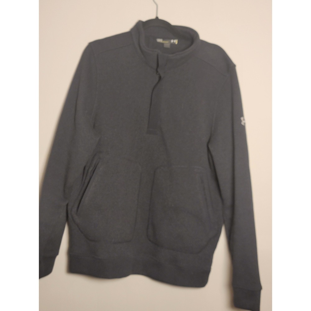 Under Armour Golf Cold Gear Loose Fit 1/4 Zip‎ Pullover Mens Large Sweater Black